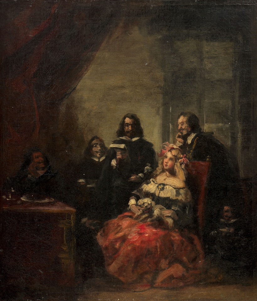 Marguerite and the king Philippe IV by Spanish School