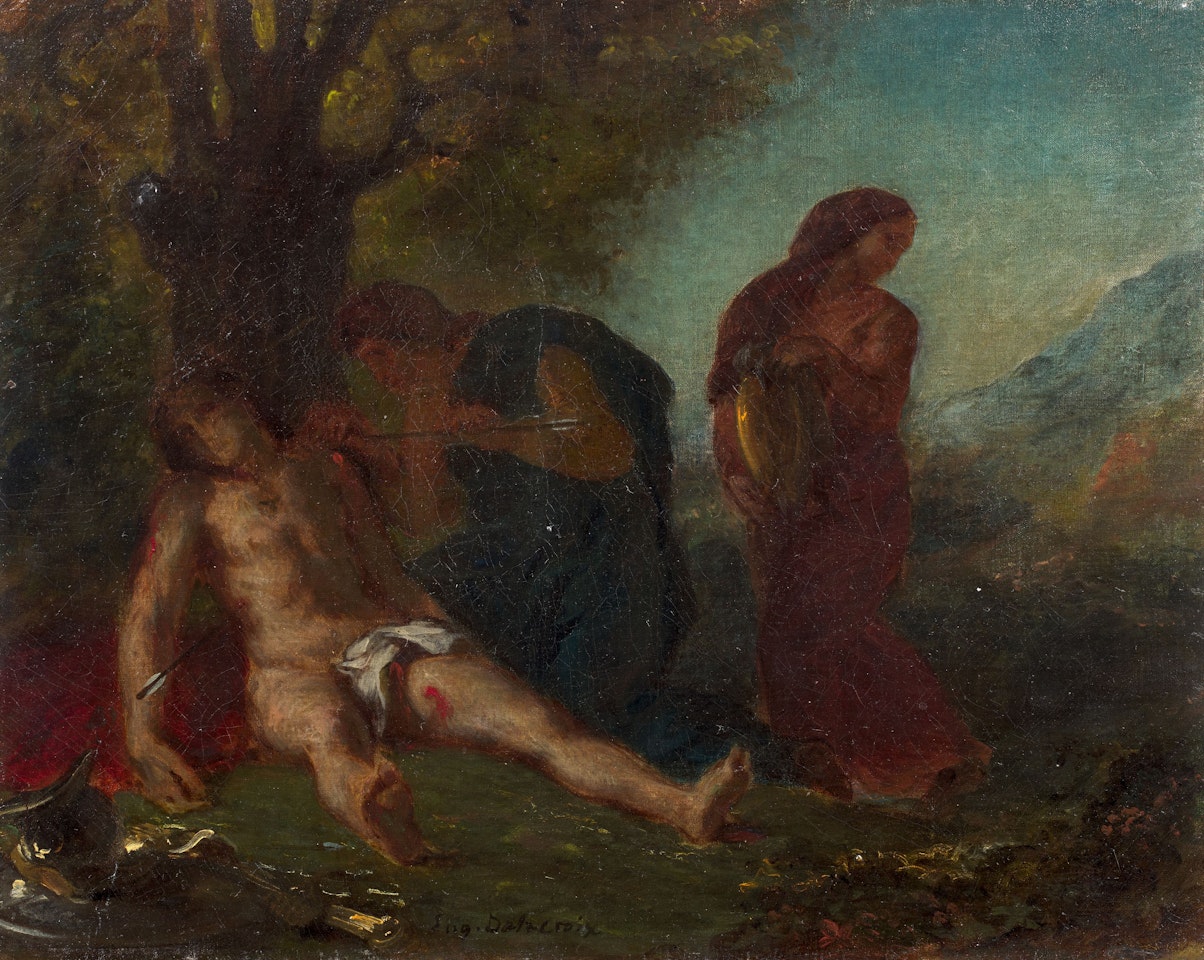Saint Sebastian and the holy women by Eugene Delacroix