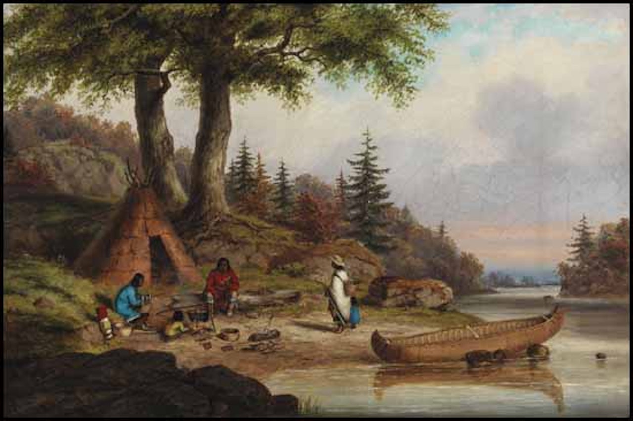 Indian Family Camp by Cornelius Krieghoff