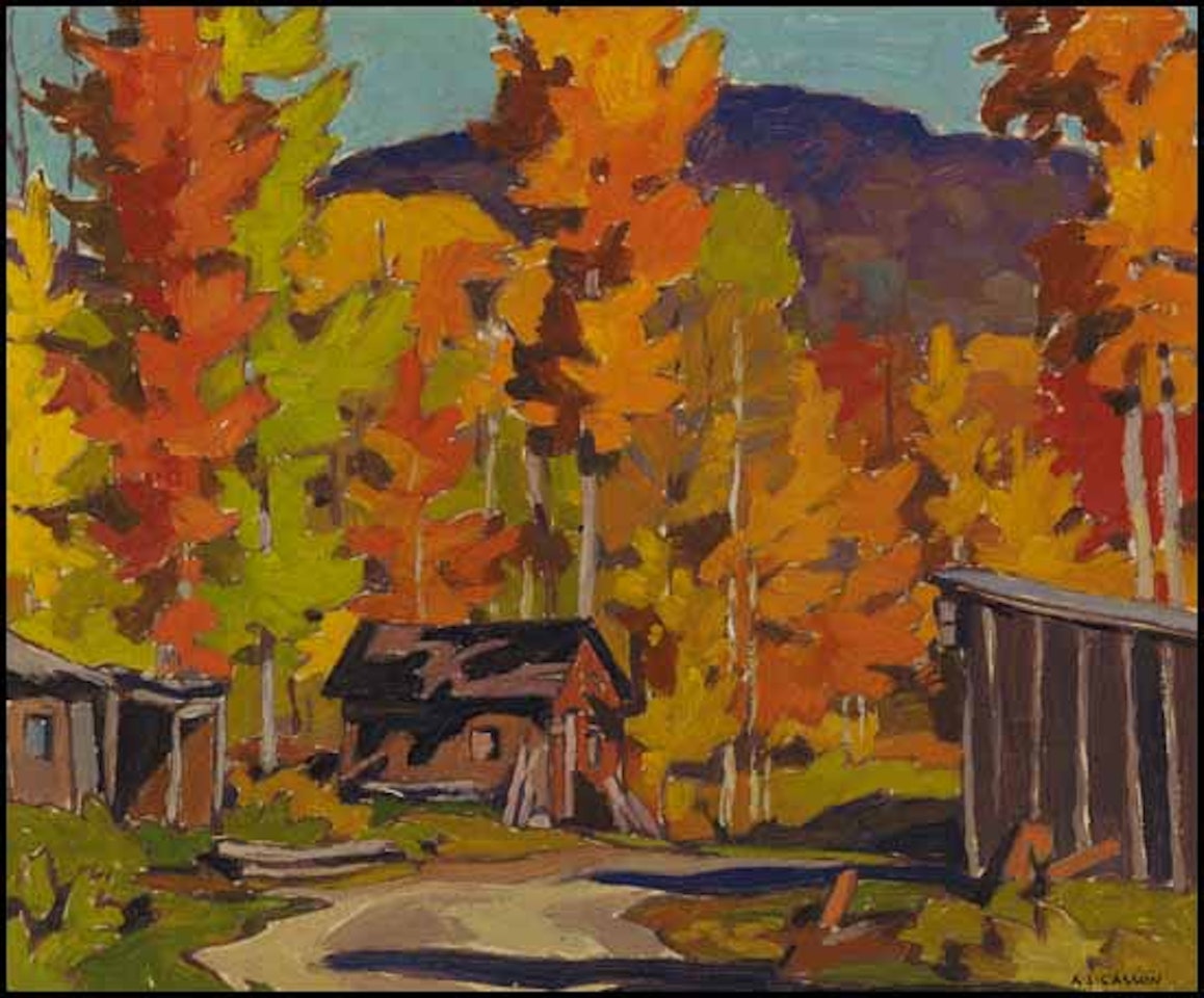 Lumbermen"s Shacks, Lake Redstone by Alfred Joseph Casson