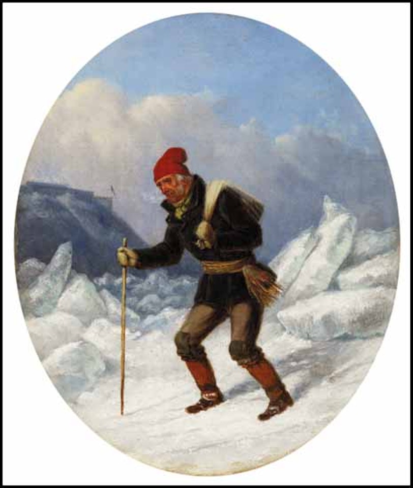 Habitant in Winter, A View of the Citadel in the Distance by Cornelius Krieghoff