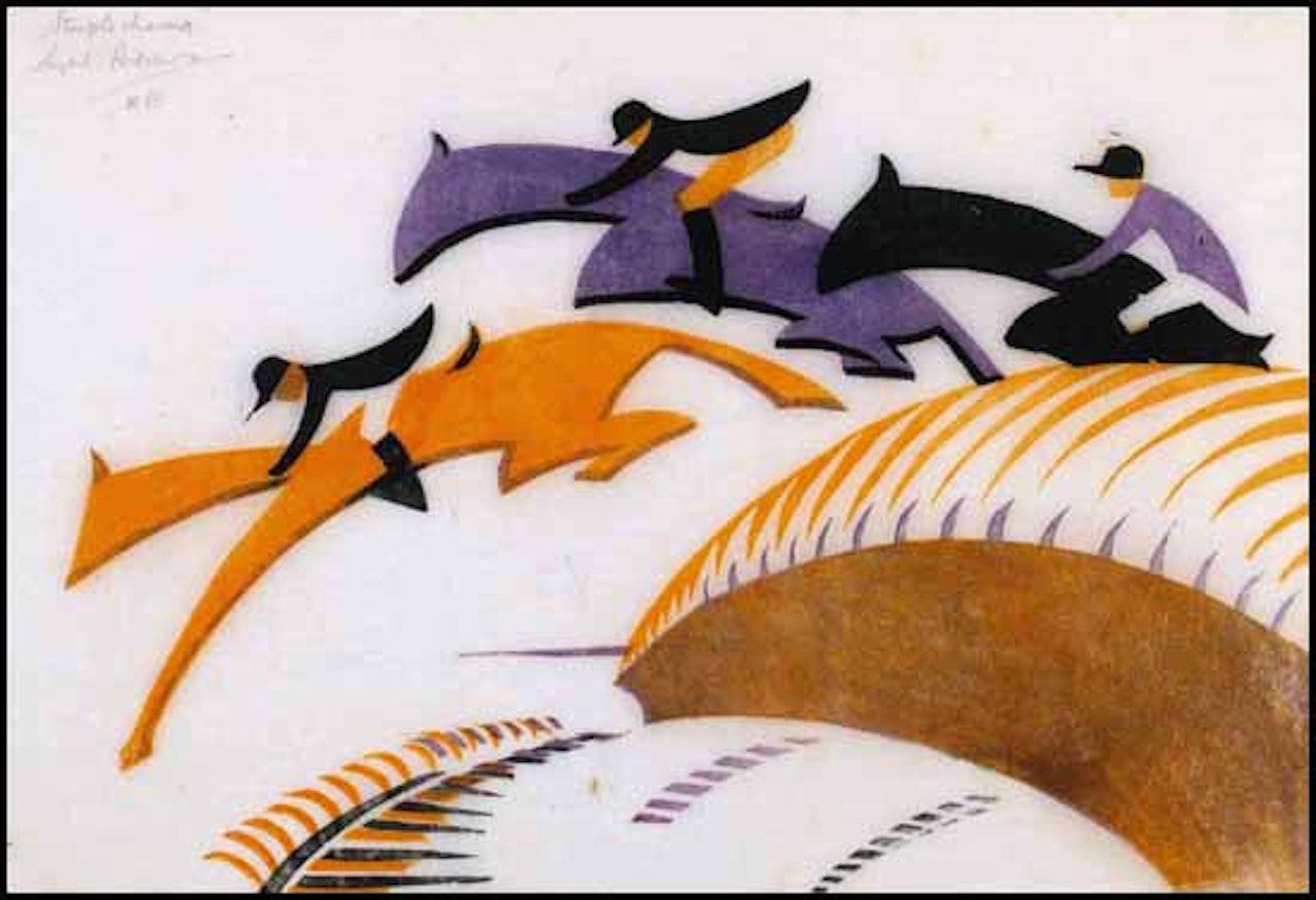 Steeplechasing by Sybil Andrews
