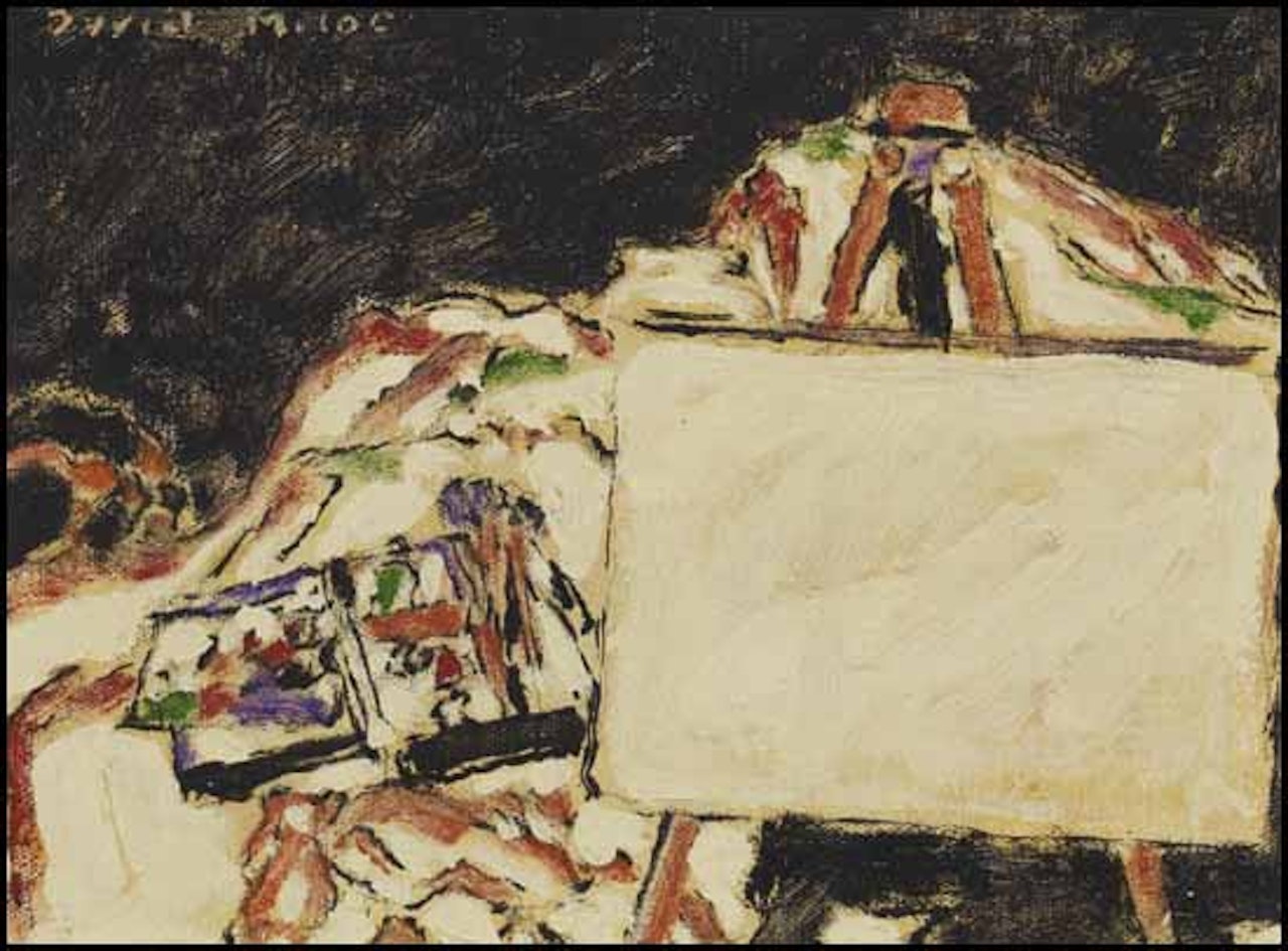 Paint Box, Easel and Canvas by David Brown Milne