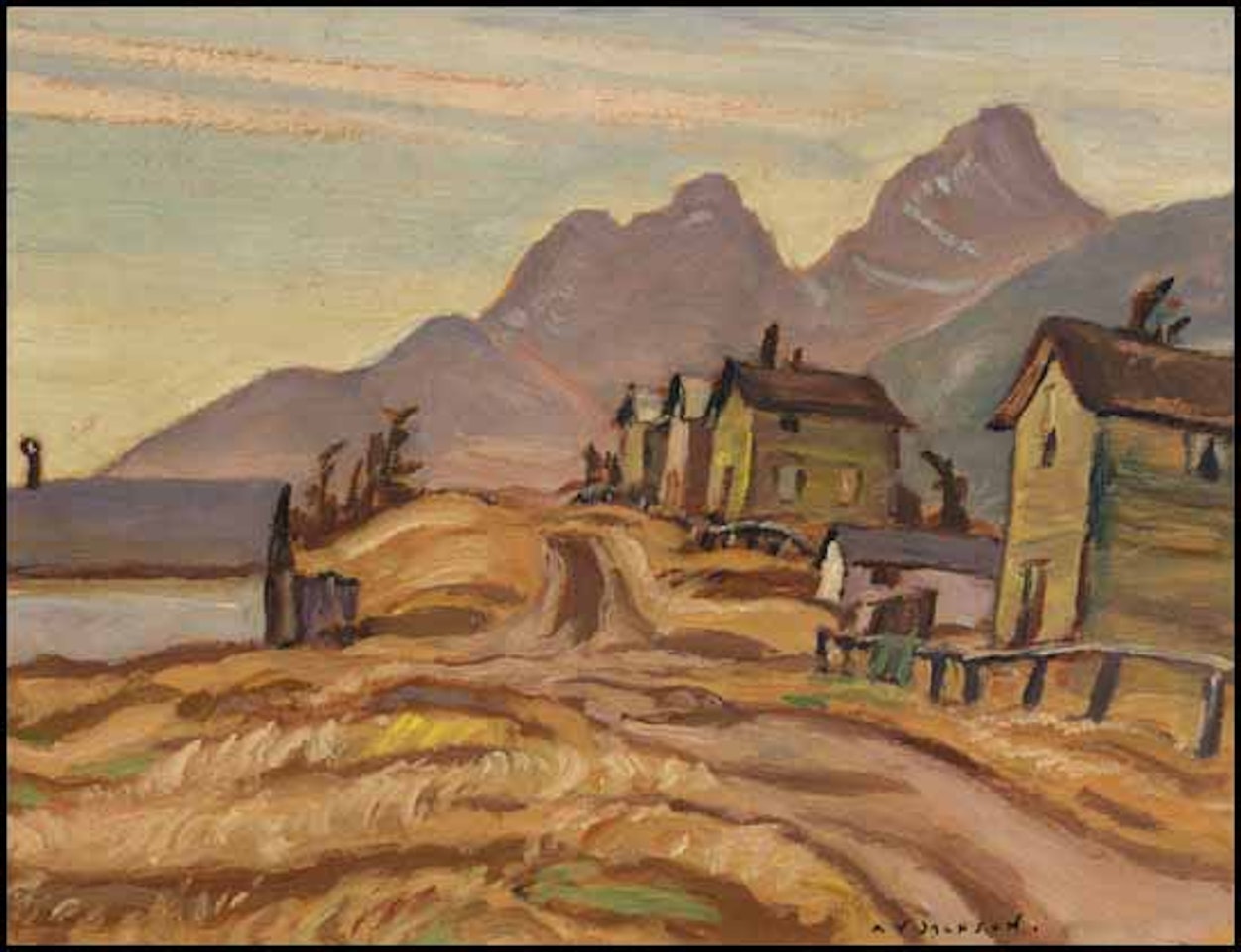 Coal Miners" Houses, Canmore, Alberta by Alexander Young Jackson