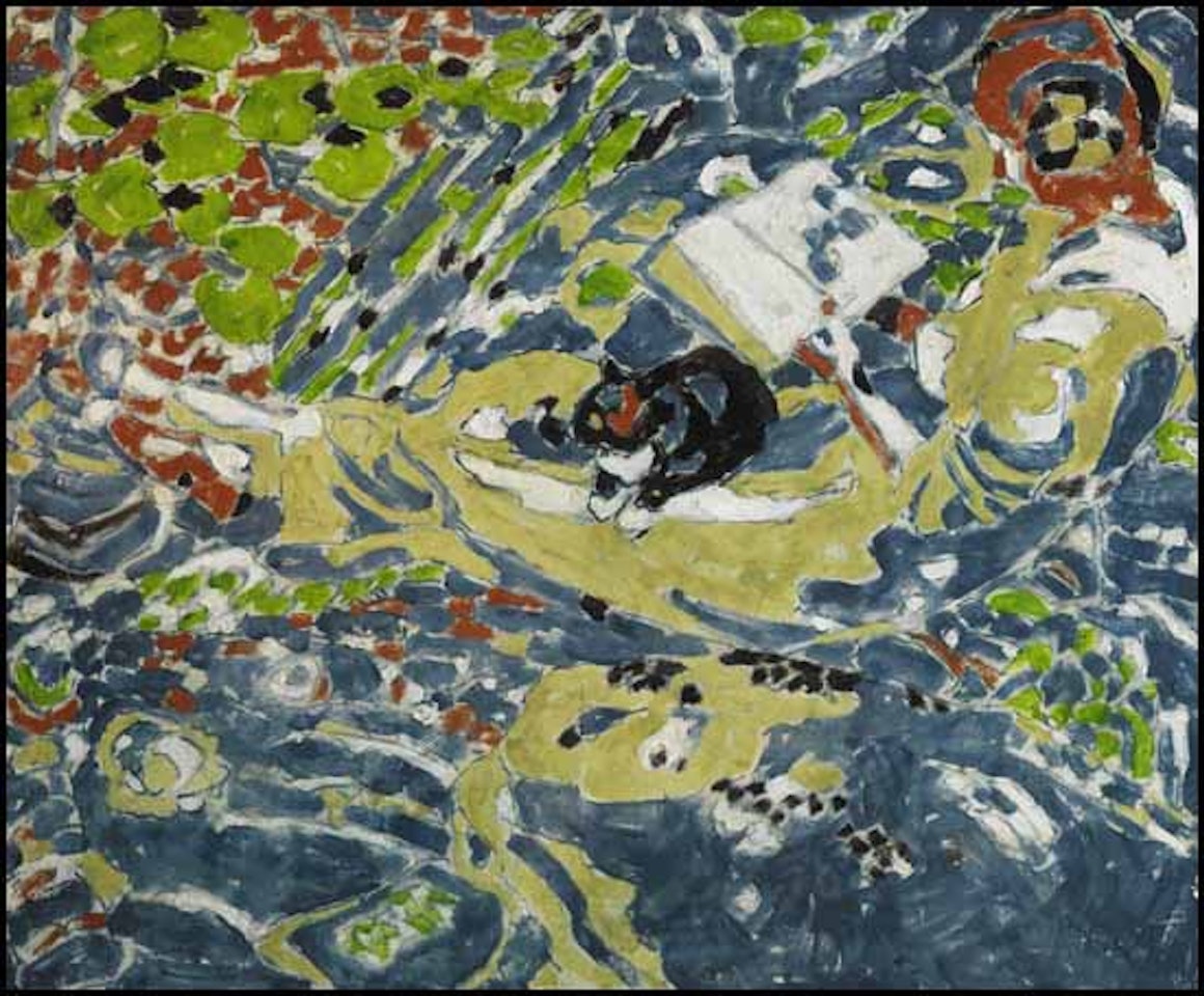 Reader and Cat, Boston Corners, NY by David Brown Milne