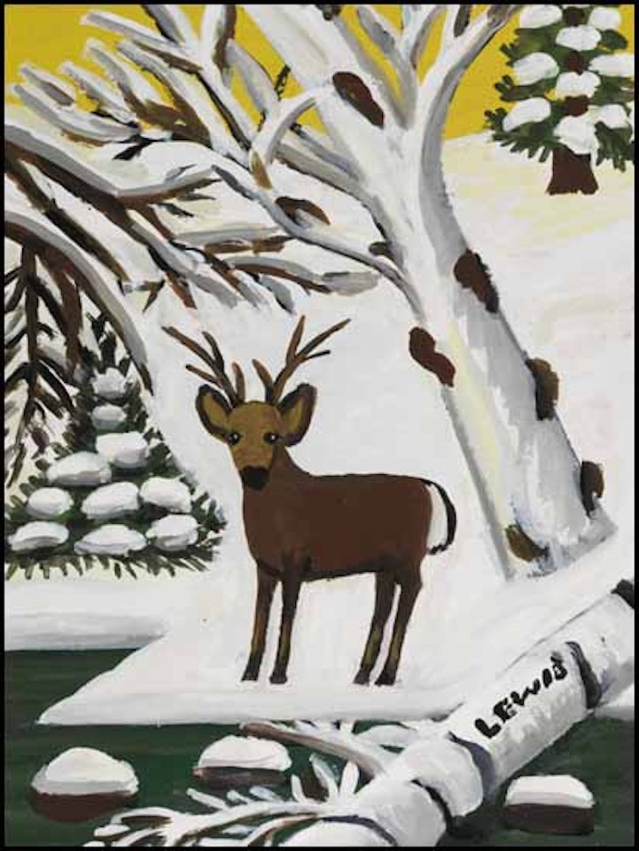 Deer in Winter by Maud Lewis