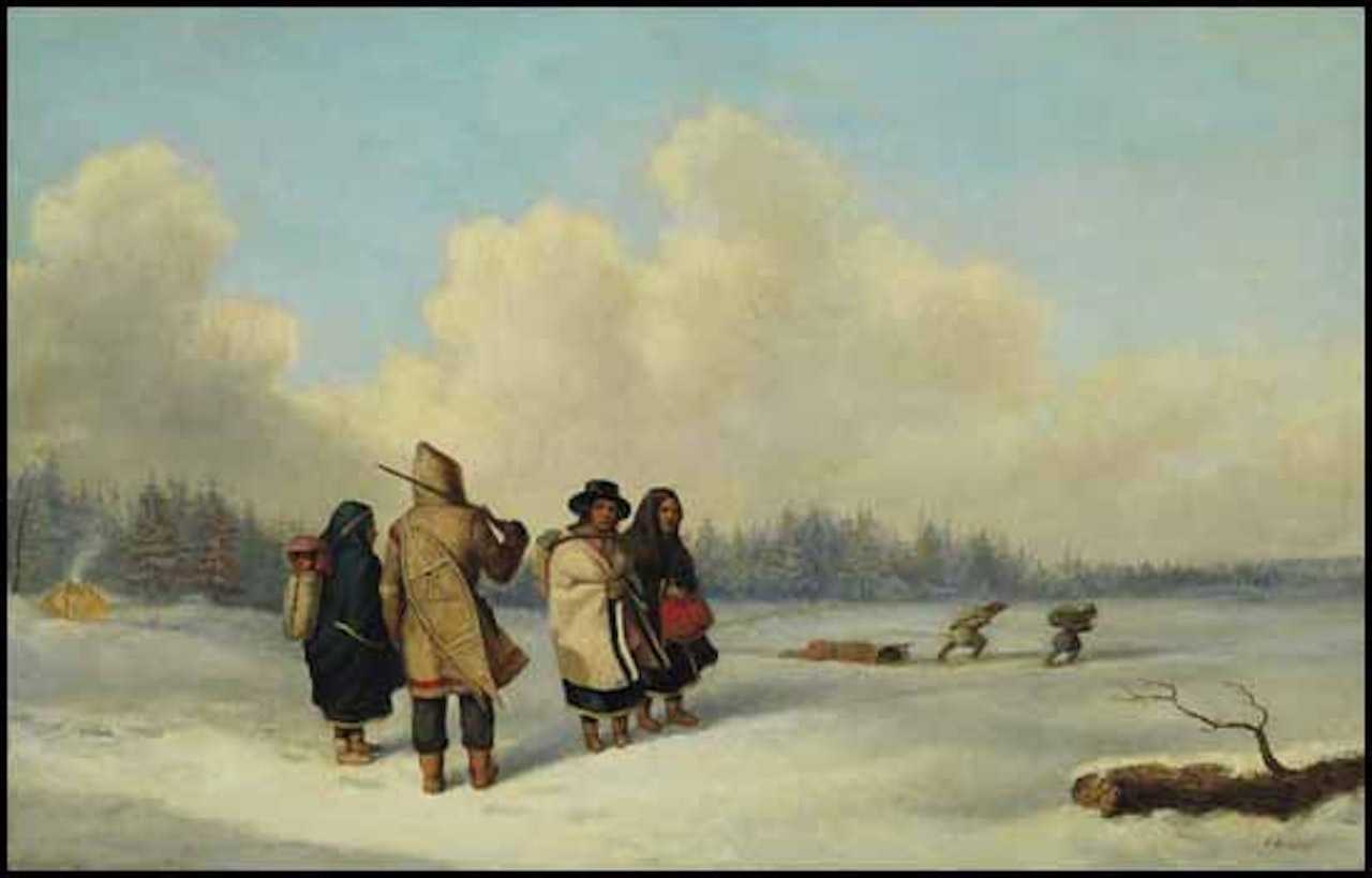 Indian Hunters and Trappers by Cornelius Krieghoff