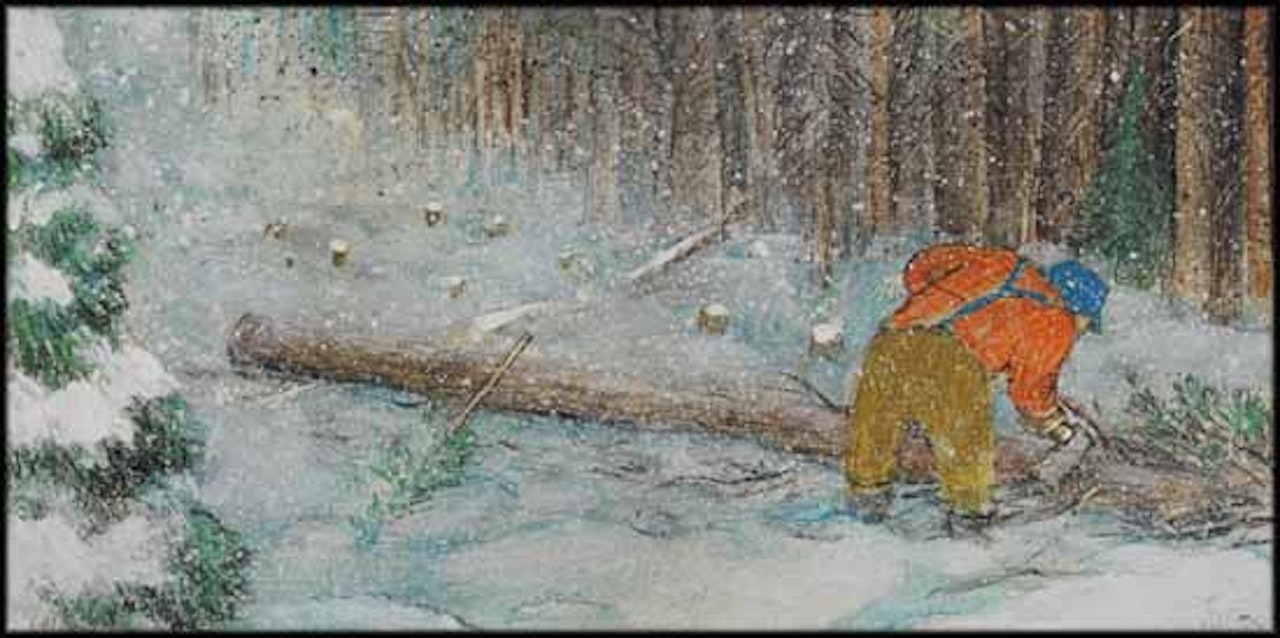 Limbing by William Kurelek