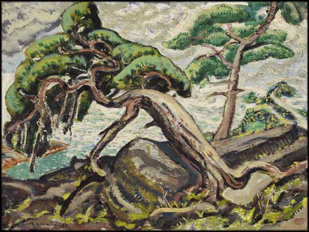 Two Pines in Georgian Bay by Arthur Lismer