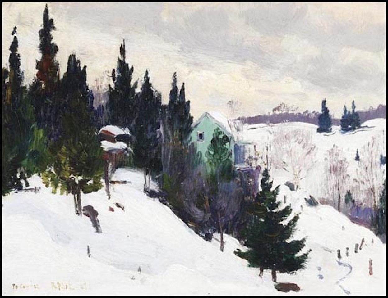 Cottage in Winter by Robert Pilot