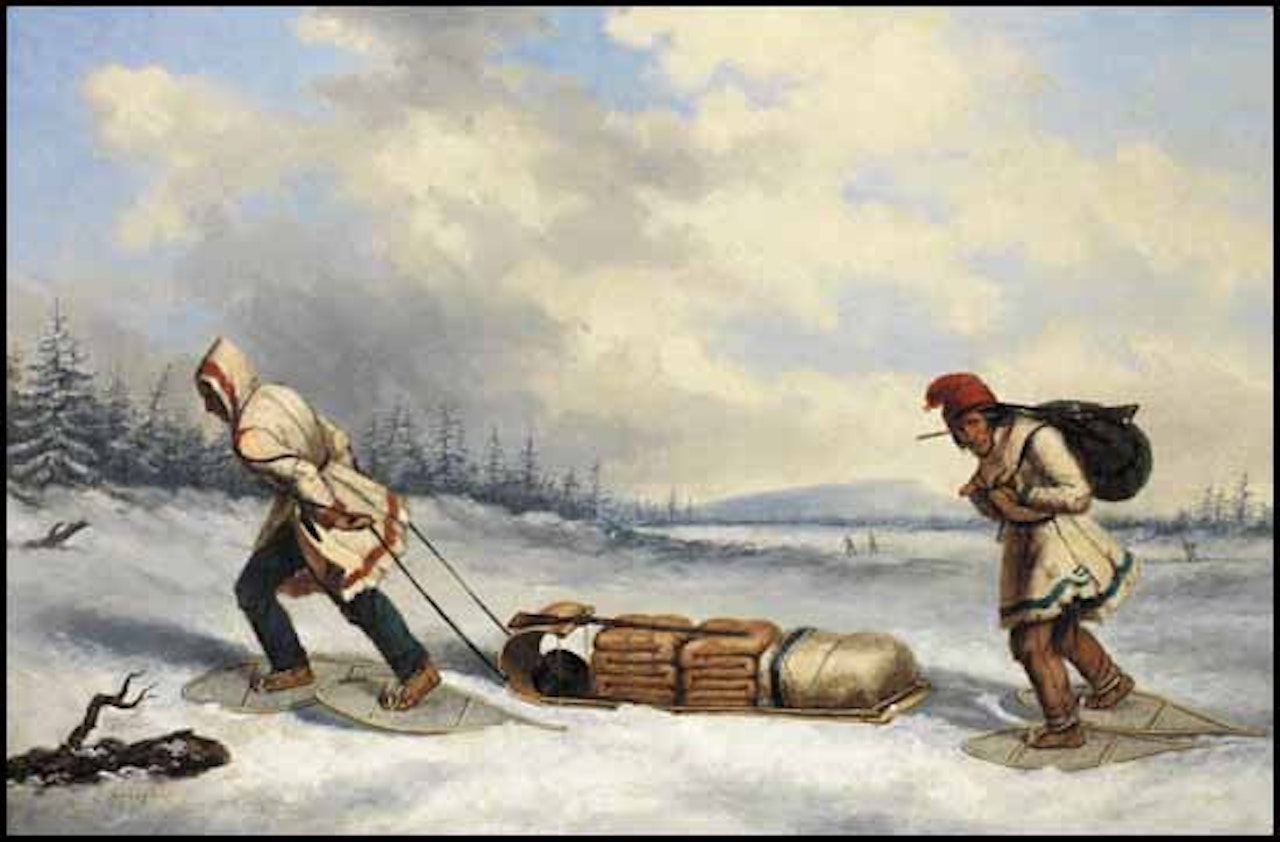 Indians on a Hunting Expedition by Cornelius Krieghoff
