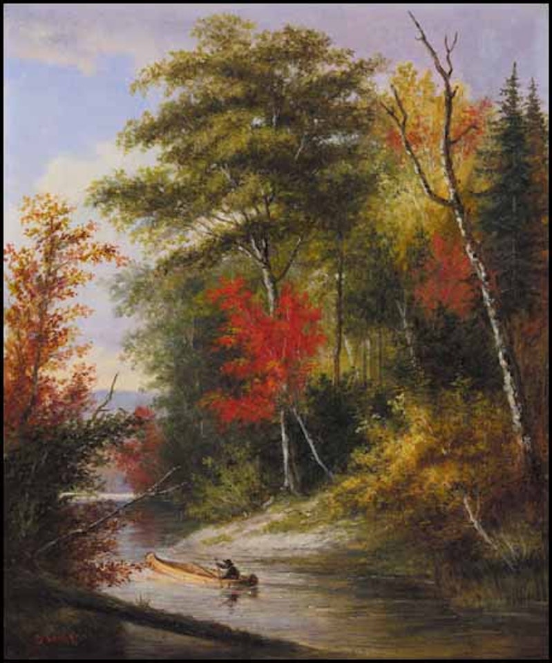 Autumn, Lake St. Charles by Cornelius Krieghoff