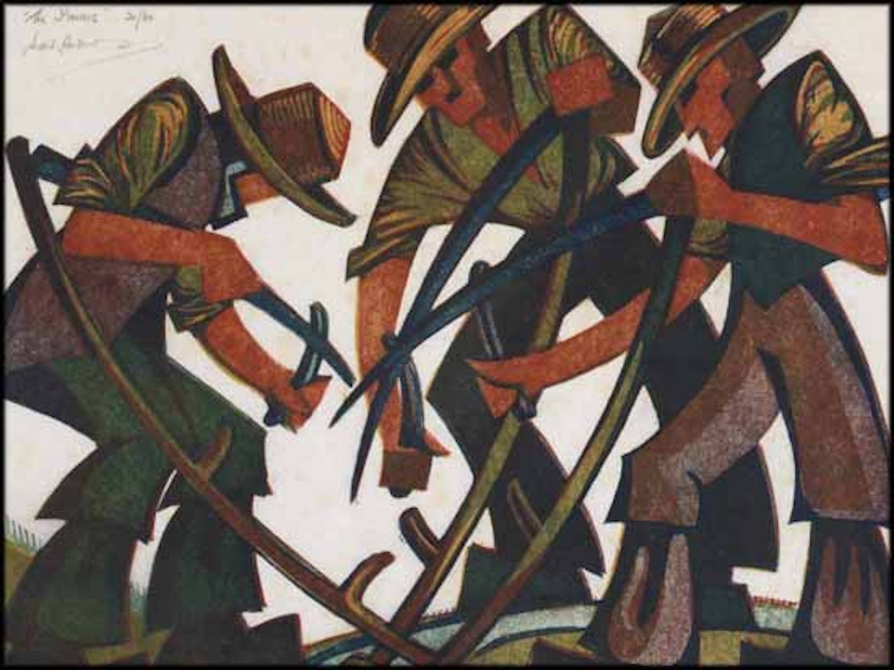 The Mowers by Sybil Andrews