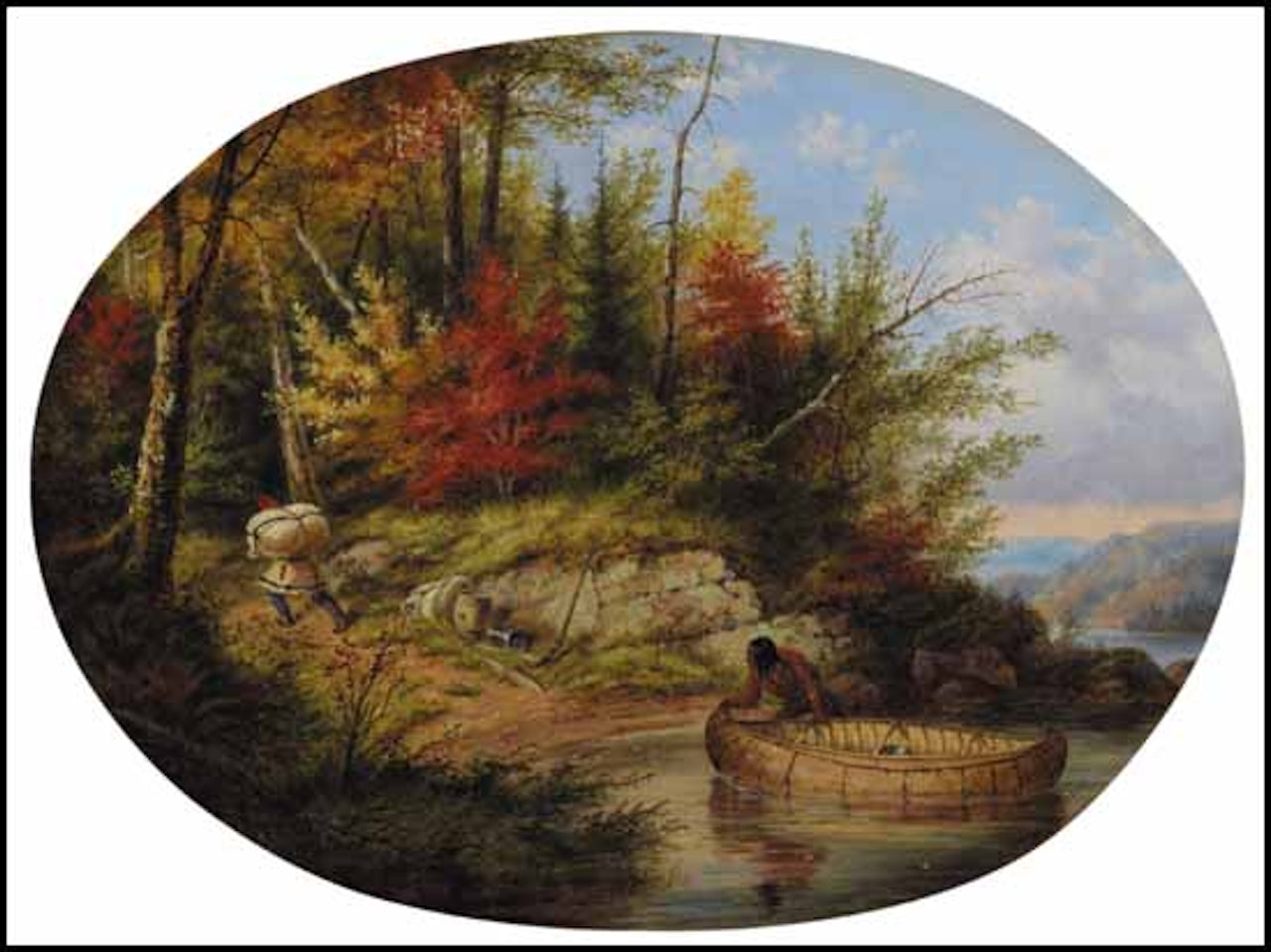 Reaching Shore by Cornelius Krieghoff