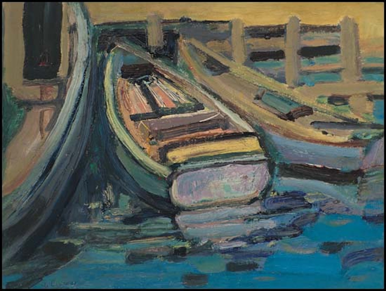 Boats in the Harbour, Ingonish by Arthur Lismer