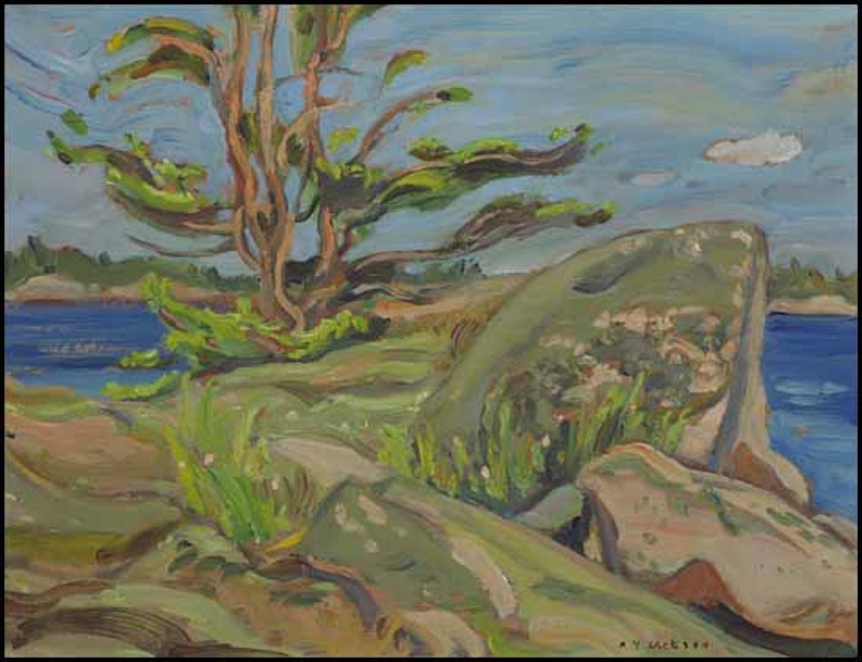 Georgian Bay Landscape / Farm in the Countryside (verso) by Alexander Young Jackson