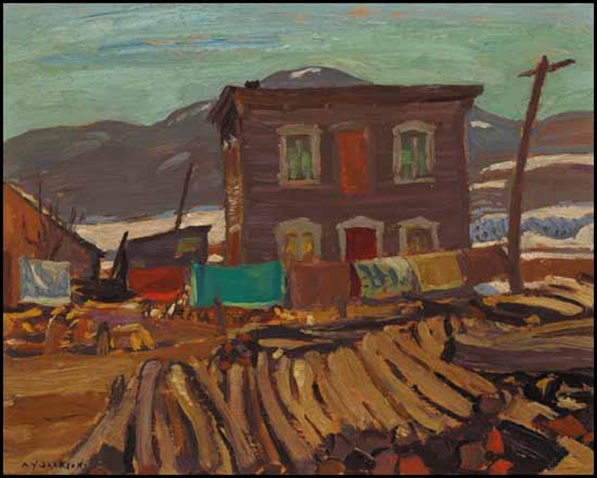 House at Baie-Saint-Paul / Baie-Saint-Paul (verso) by Alexander Young Jackson