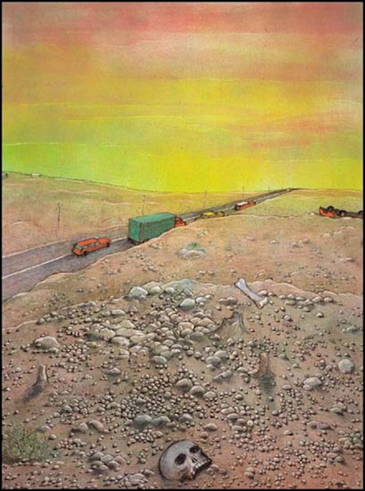 Temptation in the Desert: Risky Driving by William Kurelek
