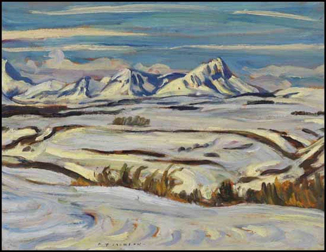 Snow in September, Bar X Ranch near Pincher Creek by Alexander Young Jackson