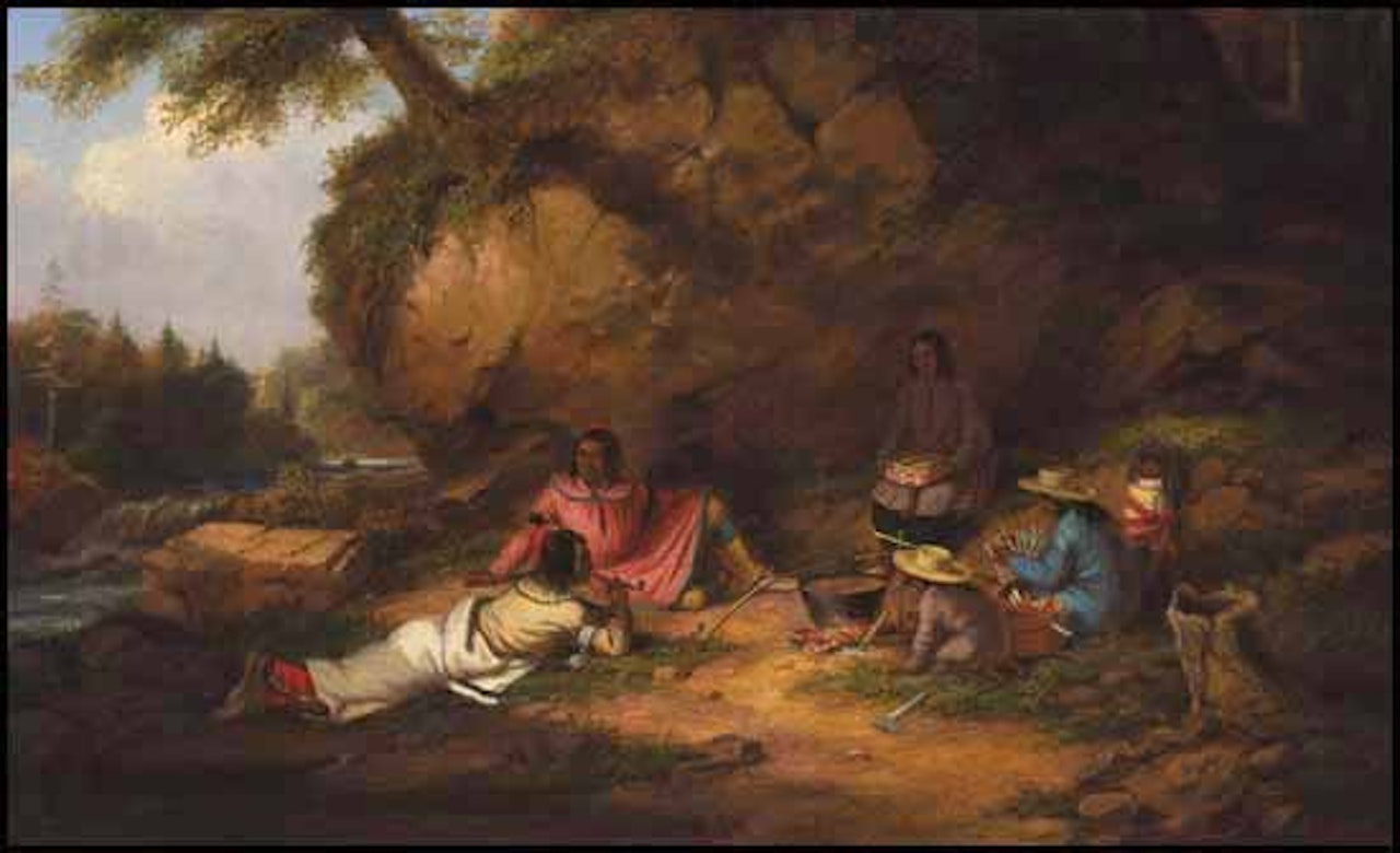 Leisure Moments at Big Rock by Cornelius Krieghoff