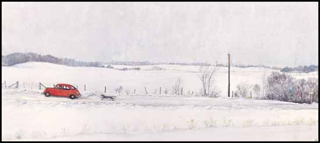 Winter Road in Alberta by William Kurelek