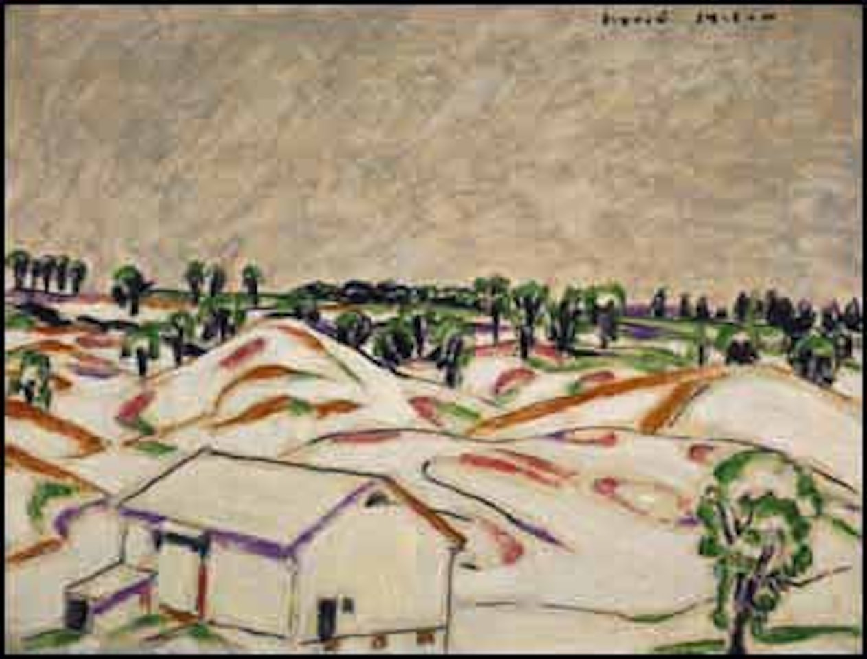 Landscape with Barn, Palgrave, Ontario by David Brown Milne