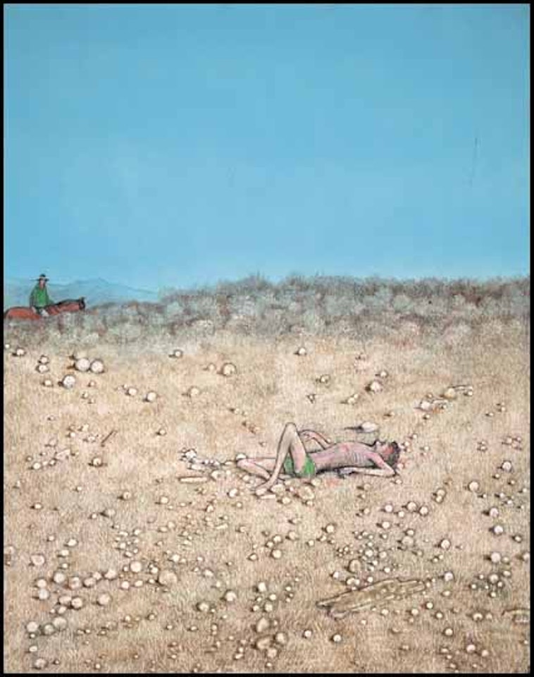Temptations in the Desert: Passing by on the Other Side by William Kurelek
