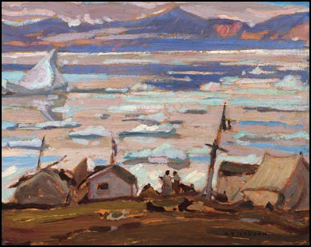 Eskimo Houses, Pond Inlet, Baffin Island by Alexander Young Jackson
