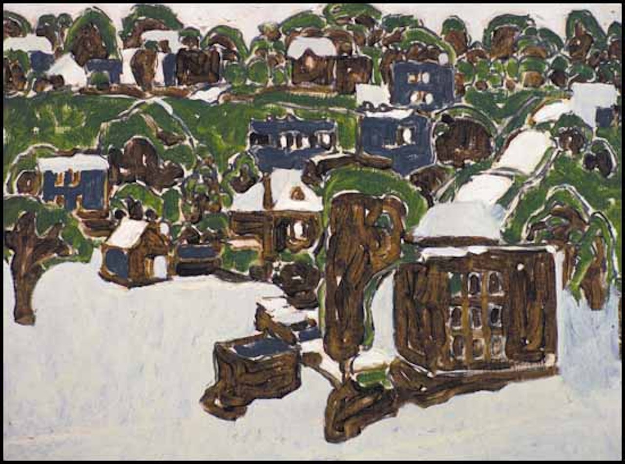 Houses and Trees (Round Forms II) by David Brown Milne