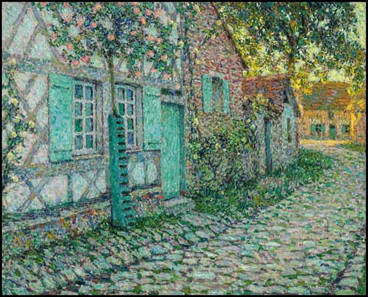 Les roses sur la maison, Gerberoy by Henri Le Sidaner