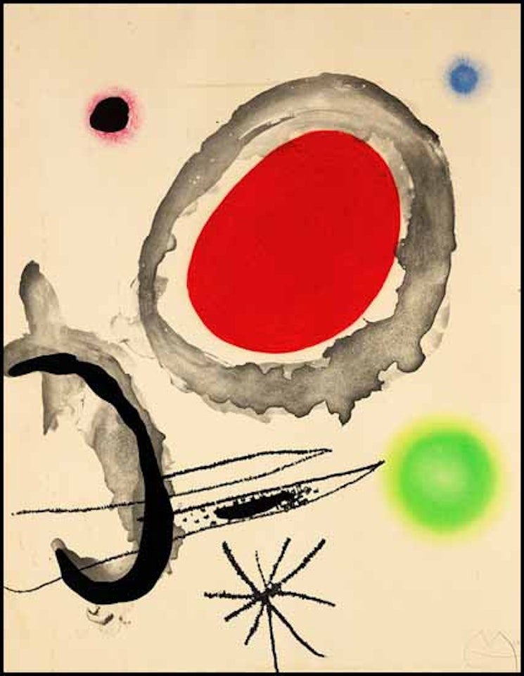 L"oiseau entre deux astres by Joan Miró