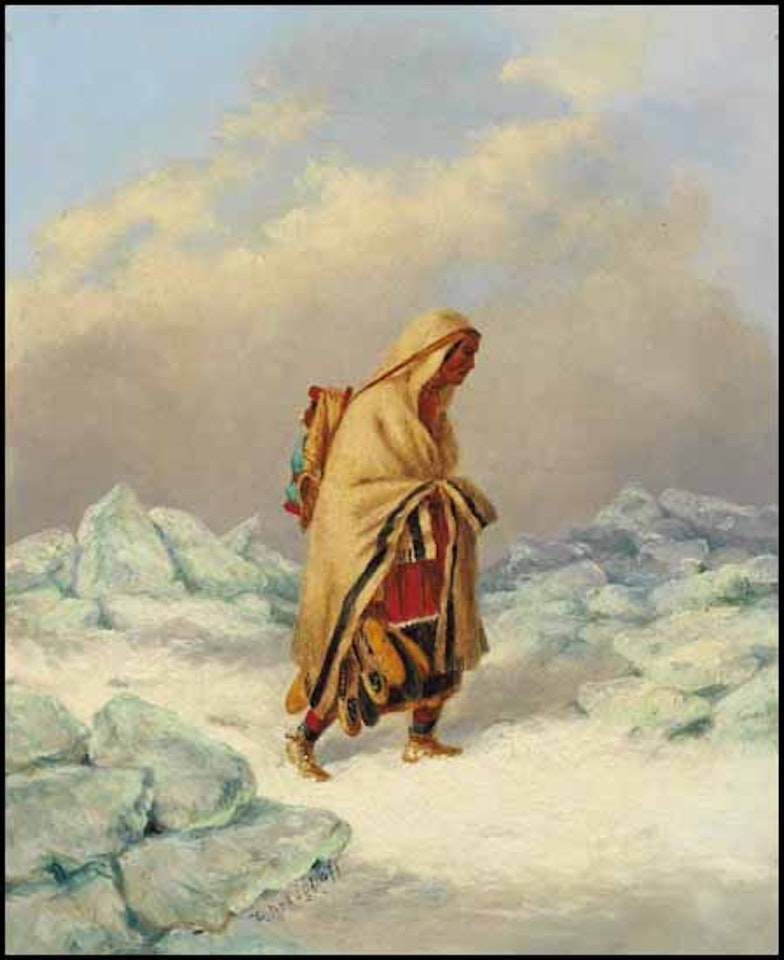 Indian Moccasin Seller by Cornelius Krieghoff