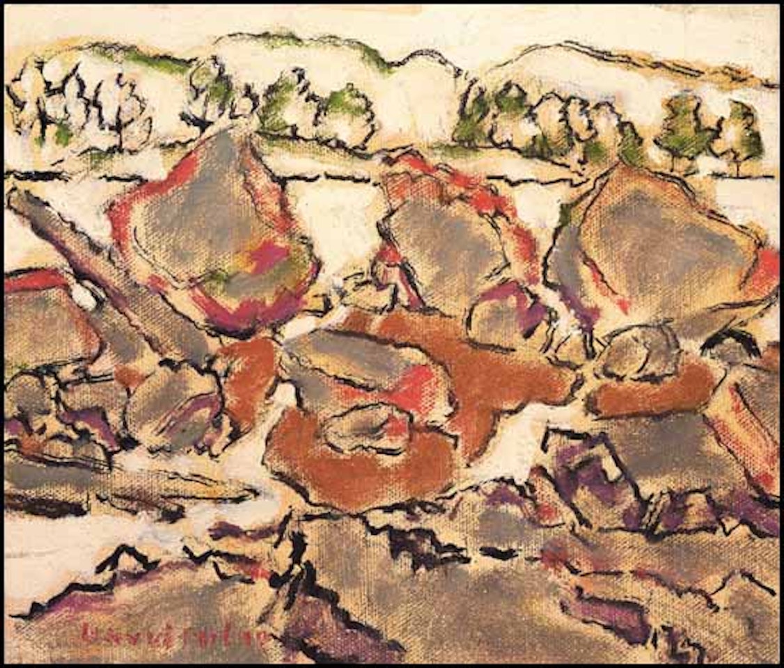 Boulders, Six Mile Lake, Muskoka, Ontario by David Brown Milne