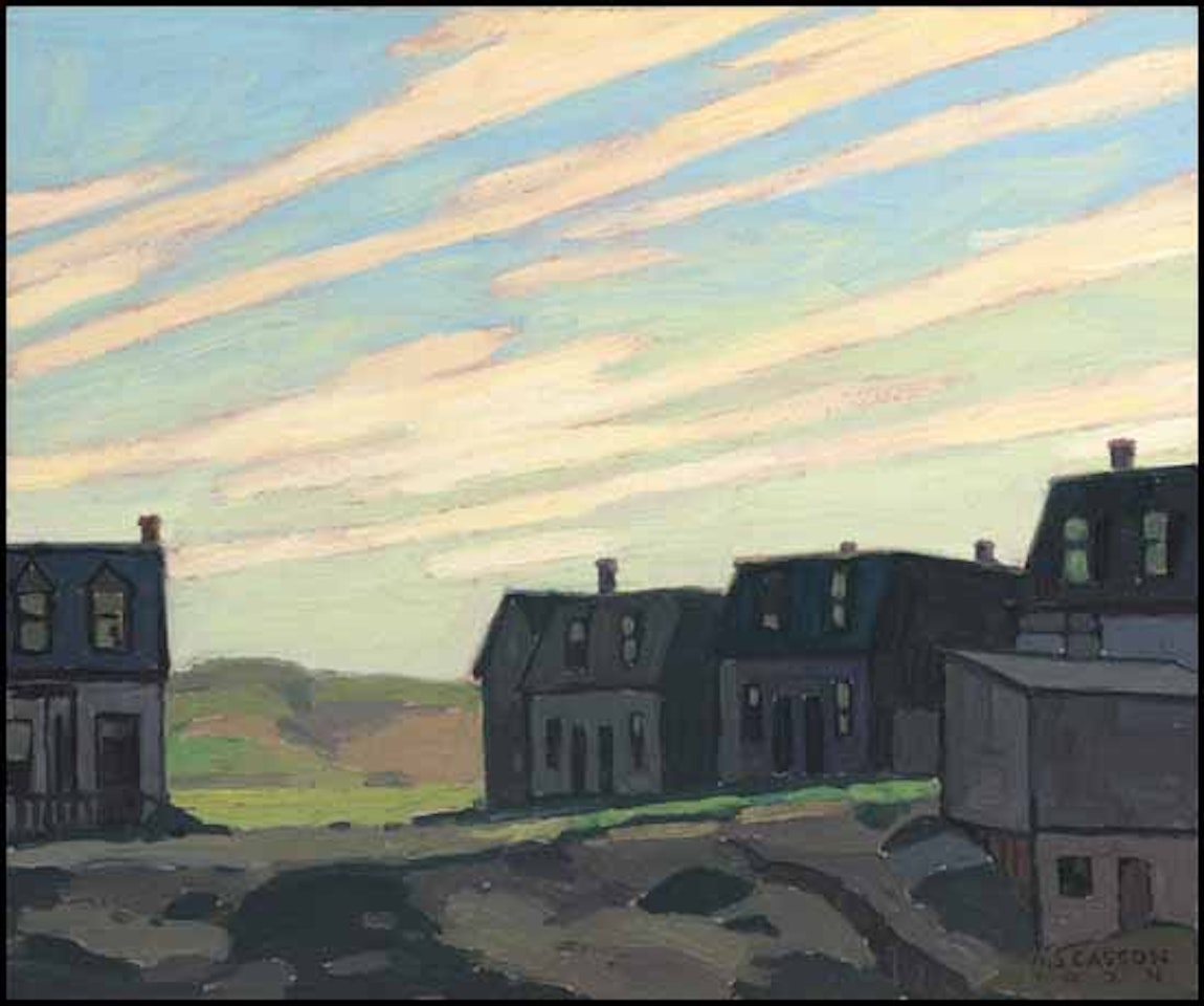 Old Houses at Swansea, Evening by Alfred Joseph Casson