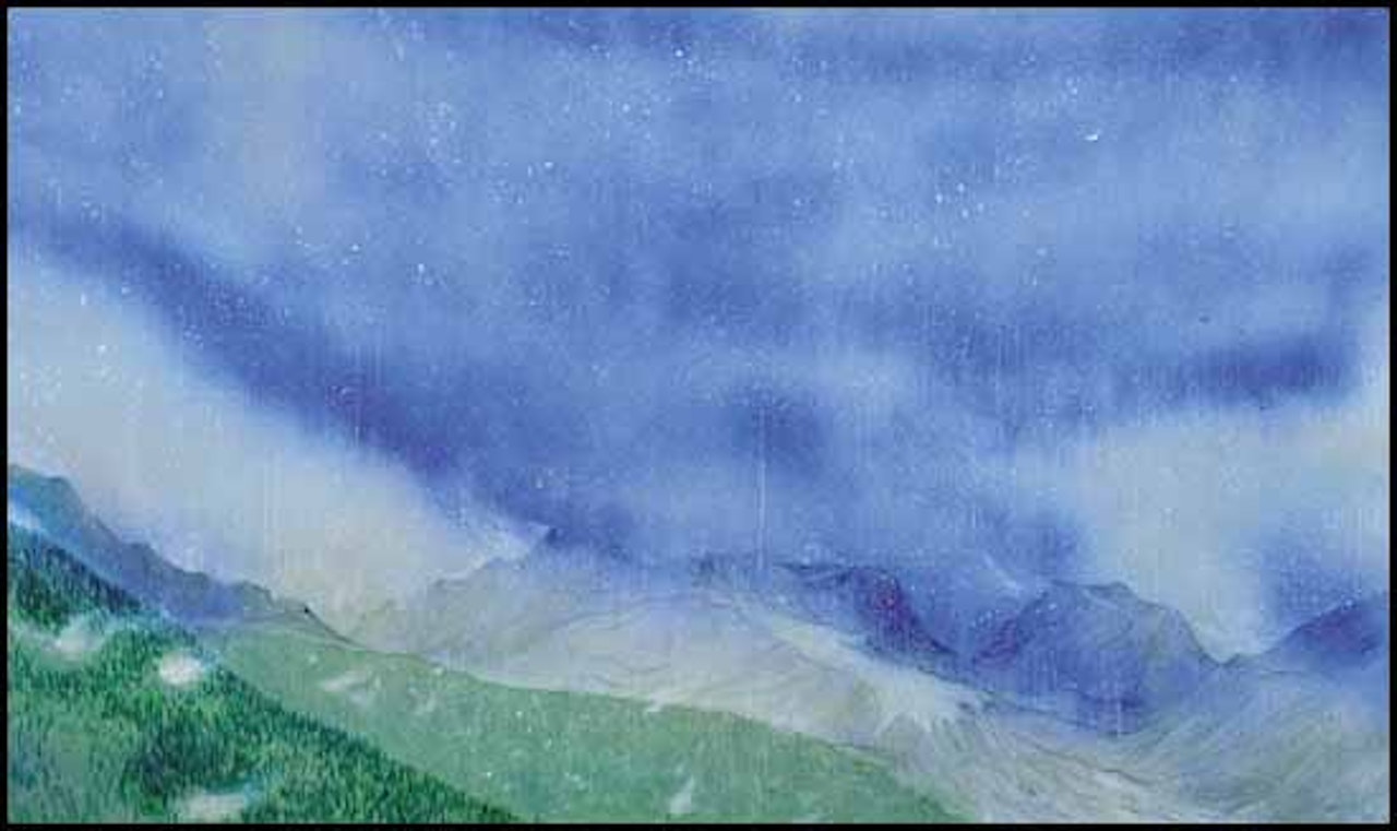 BC Forest - Snow and Rain by William Kurelek