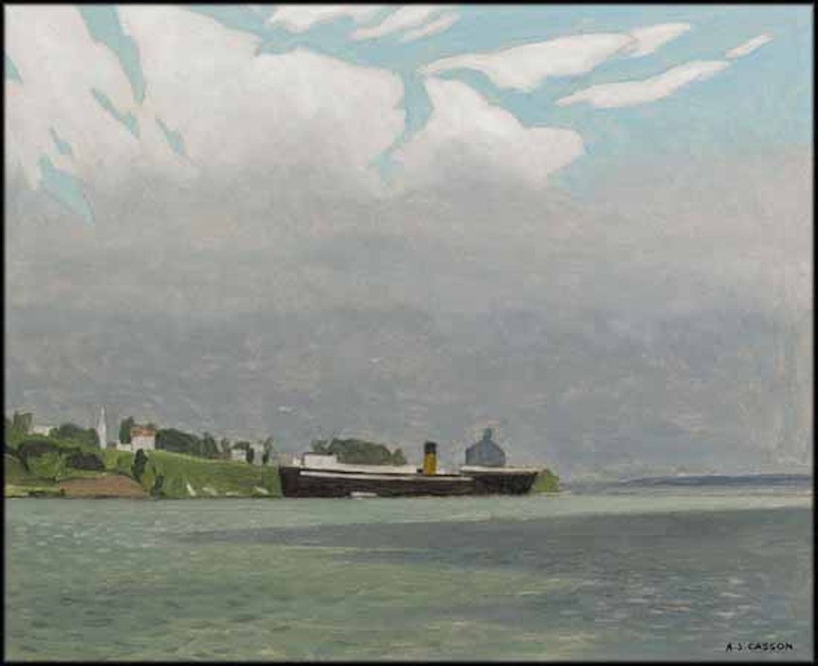 The Old Ferry "Norisle" in Manitowaning Harbour by Alfred Joseph Casson