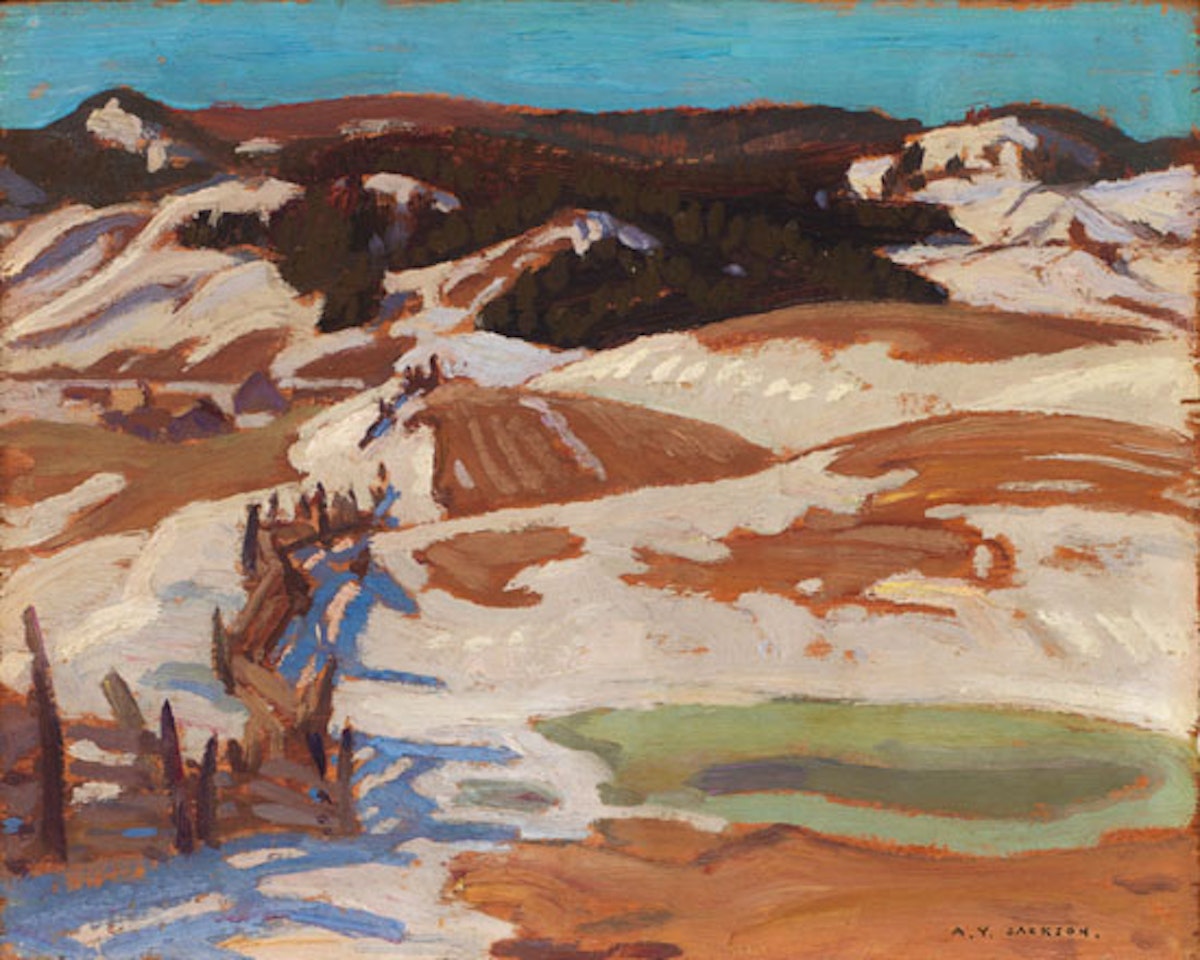 Farm in the Hills / Lake View in Autumn (verso) by Alexander Young Jackson