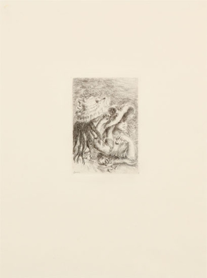 Le chapeau épingle (La fille de Berthe Morisot et sa cousine) by Pierre-Auguste Renoir
