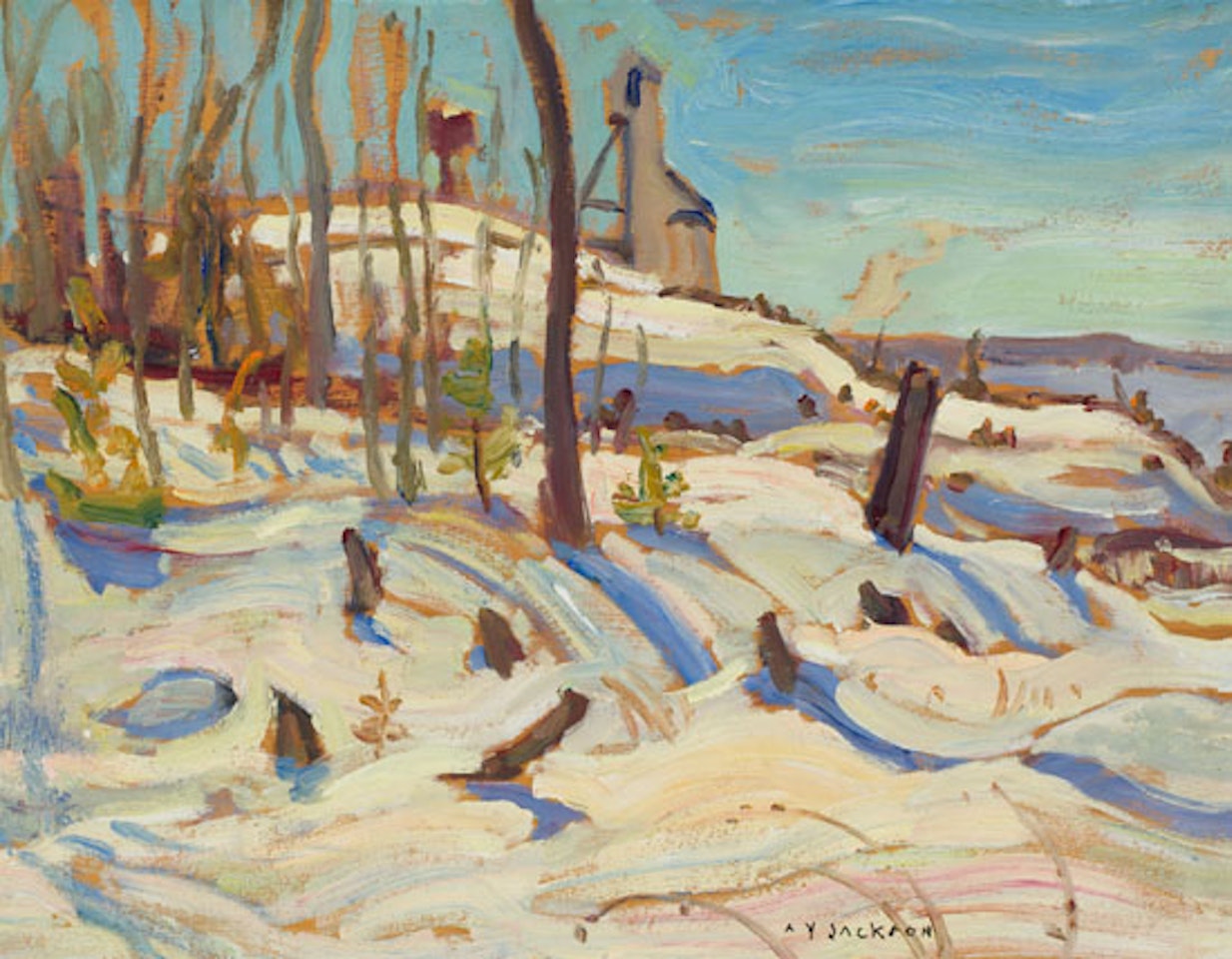 Starret - Olsen Mine, Red Lake / Landscape (verso) by Alexander Young Jackson