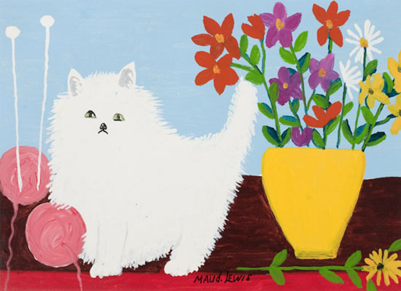 White Cat by Maud Lewis