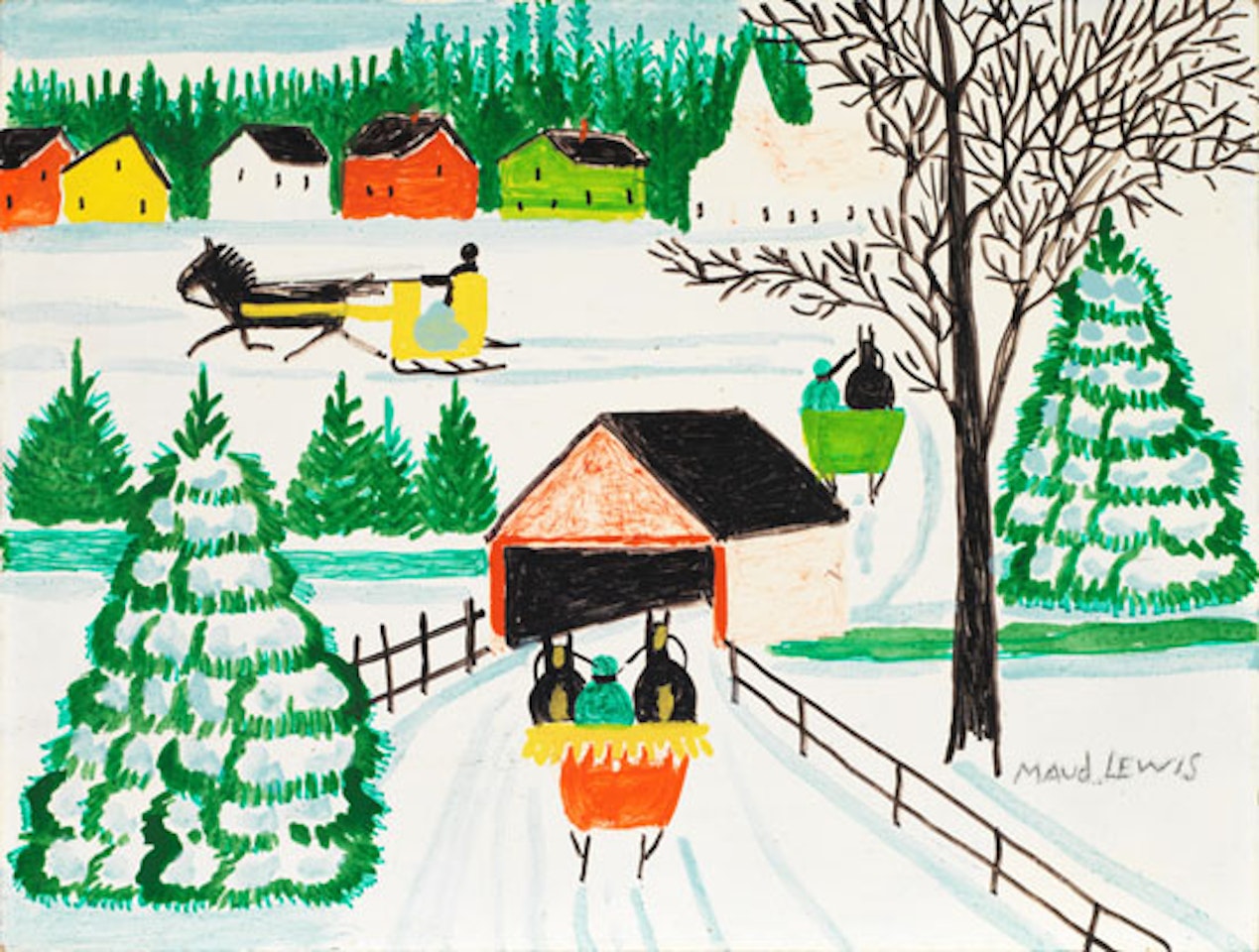 Snow Covered Bridge by Maud Lewis