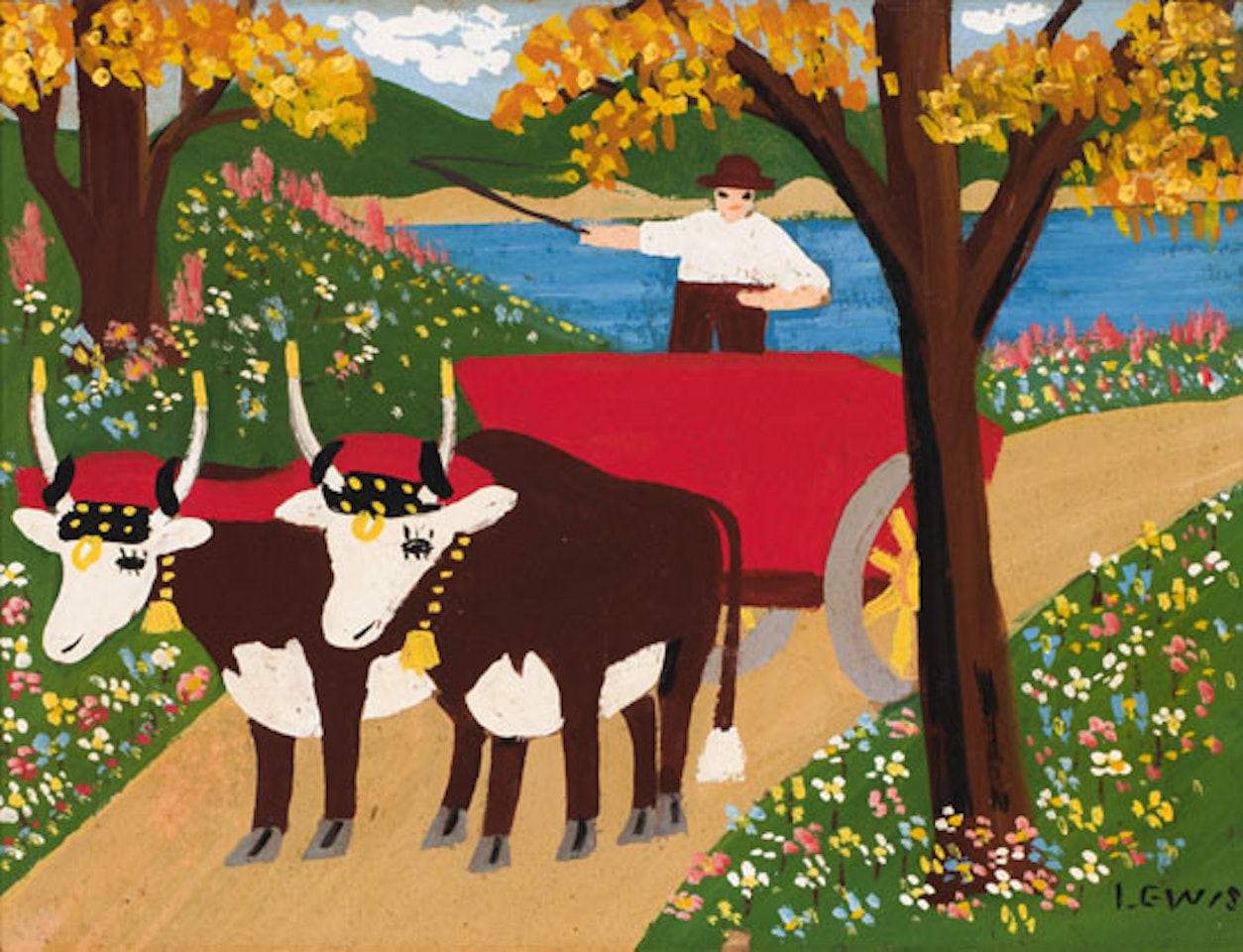 Oxen in Spring by Maud Lewis