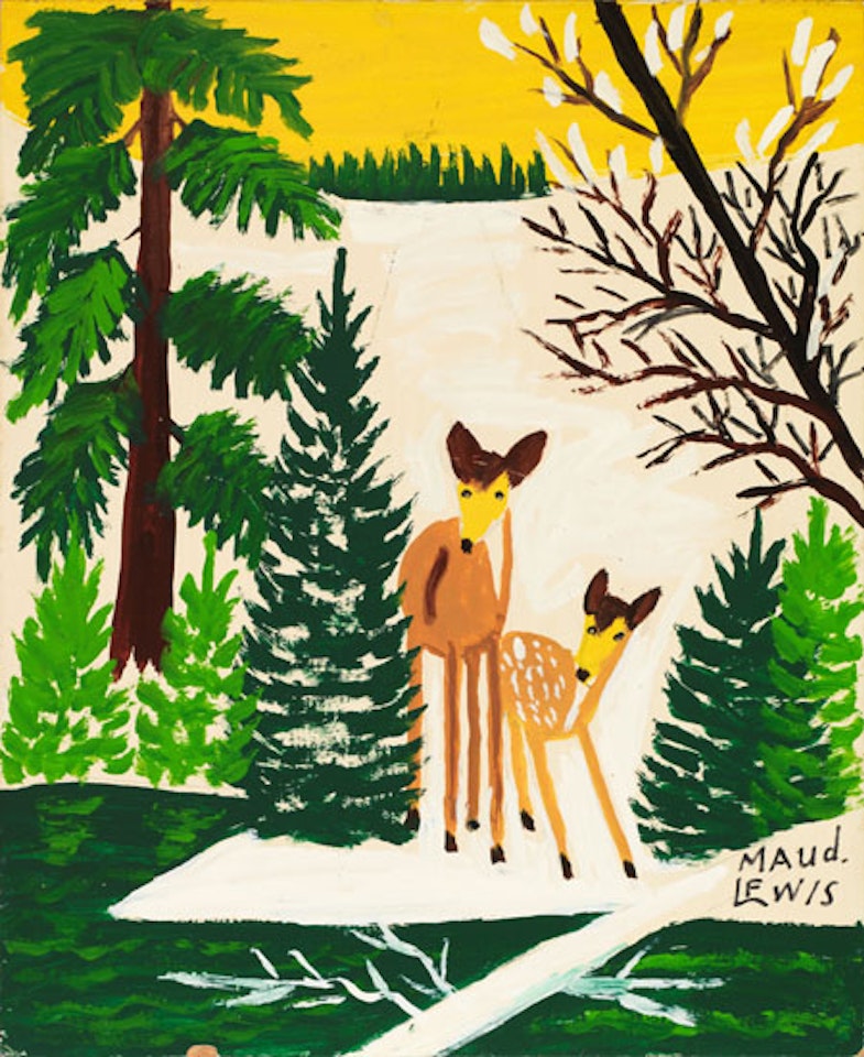Two Deer by Maud Lewis
