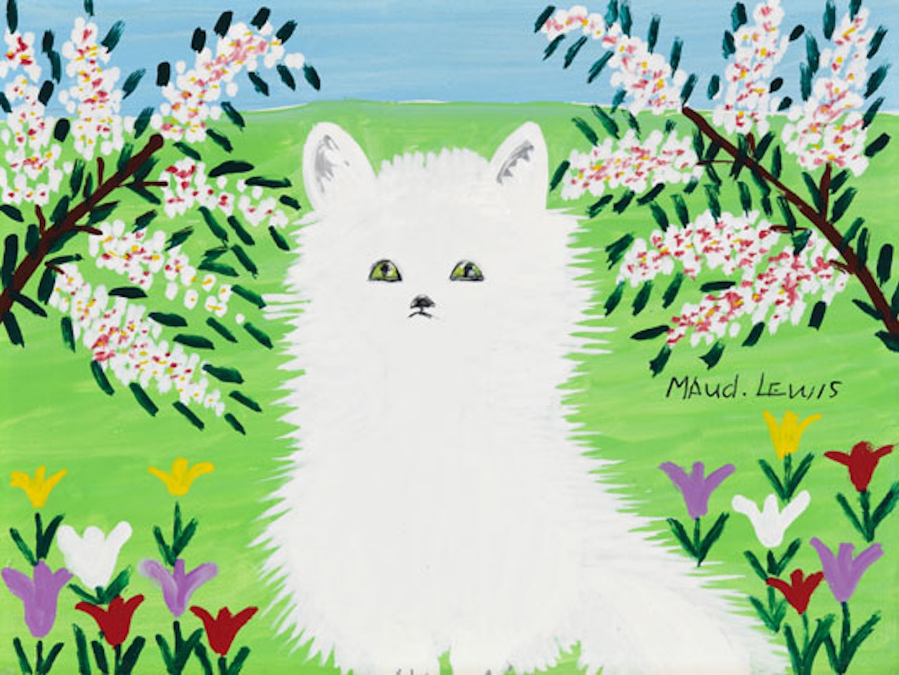 White Cat by Maud Lewis