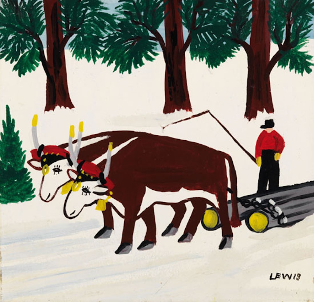 Oxen by Maud Lewis