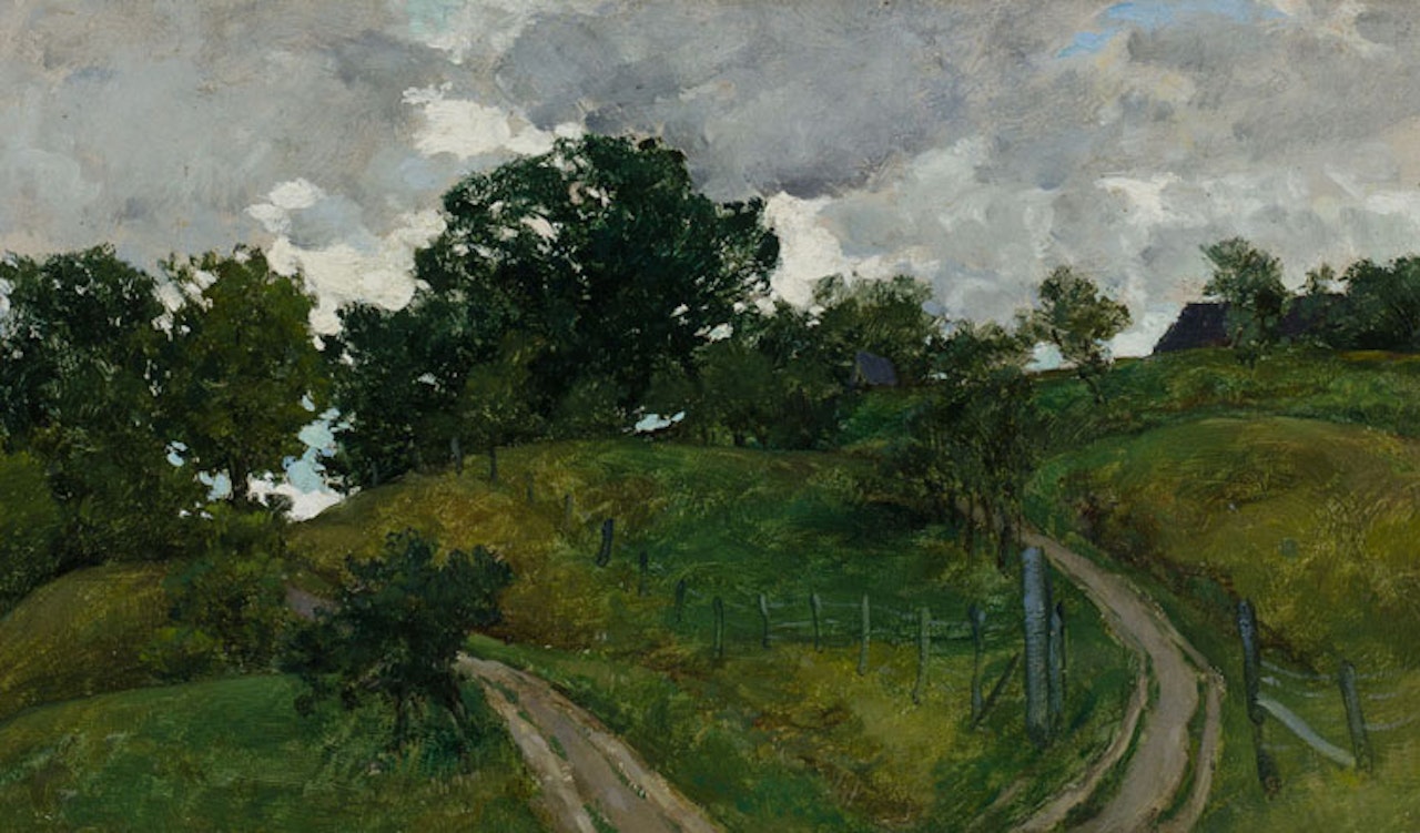 Les deux chemins, Ste-Hélène, Arthabaska by Marc-Aurele de Foy Suzor-Cote