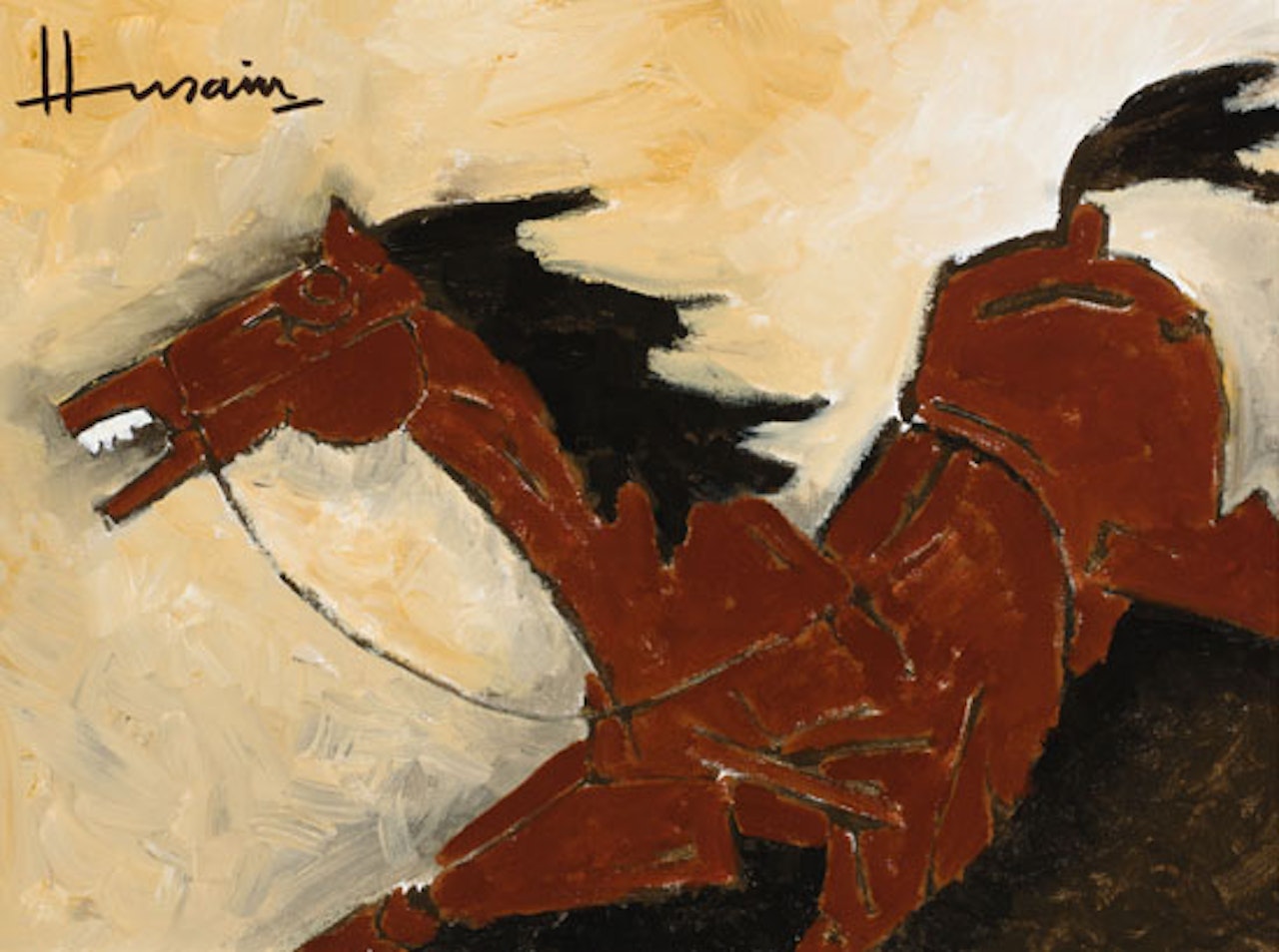 Red Horse by M.F. Husain