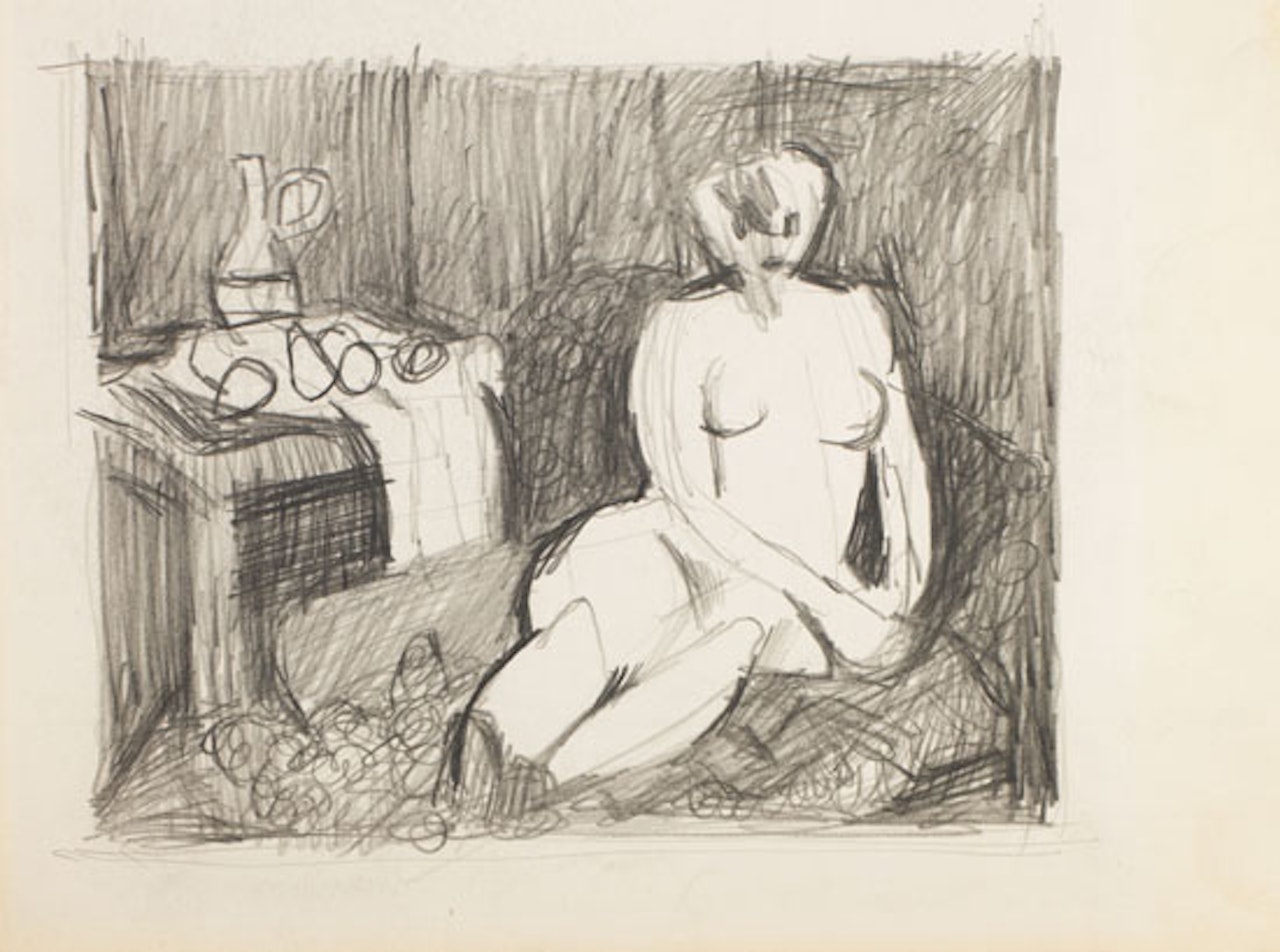 Studio Still Life with Reclining Figure by Keith Vaughan
