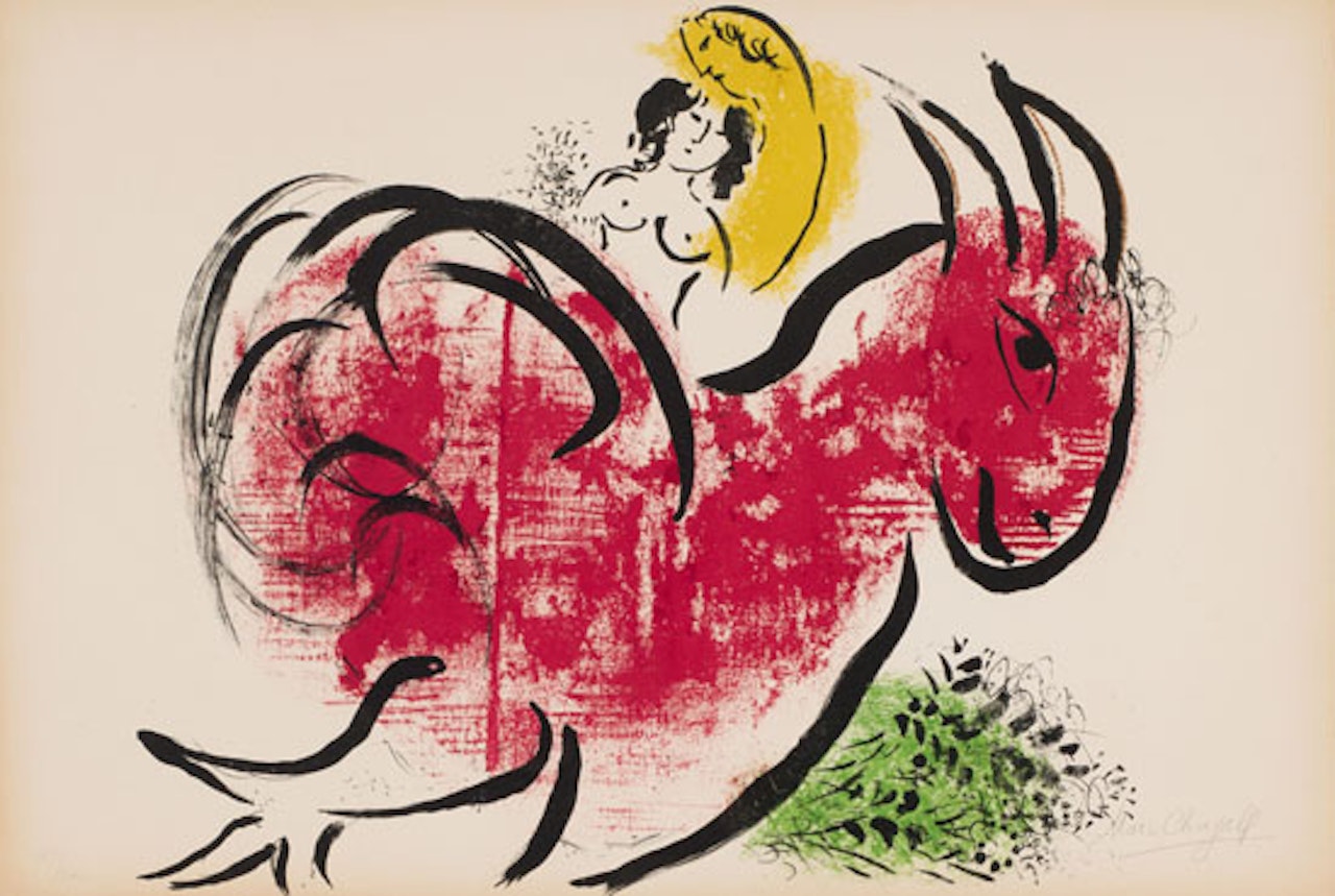 The Red Rooster by Marc Chagall