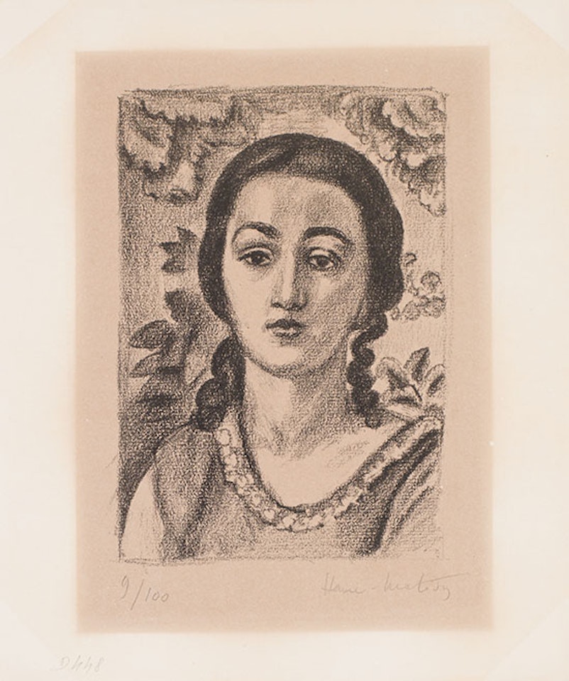 Jeune fille aux boucles brun by Henri Matisse